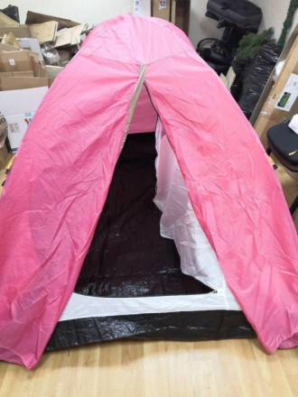 Палатка 2-х местная 2-х слойная(РАСПРОДАЖА, цвет-Розовый)