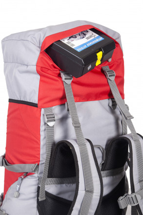 Рюкзак туристический Хальмер 2, с латами, красно-серый, 65 л, ТАЙФ